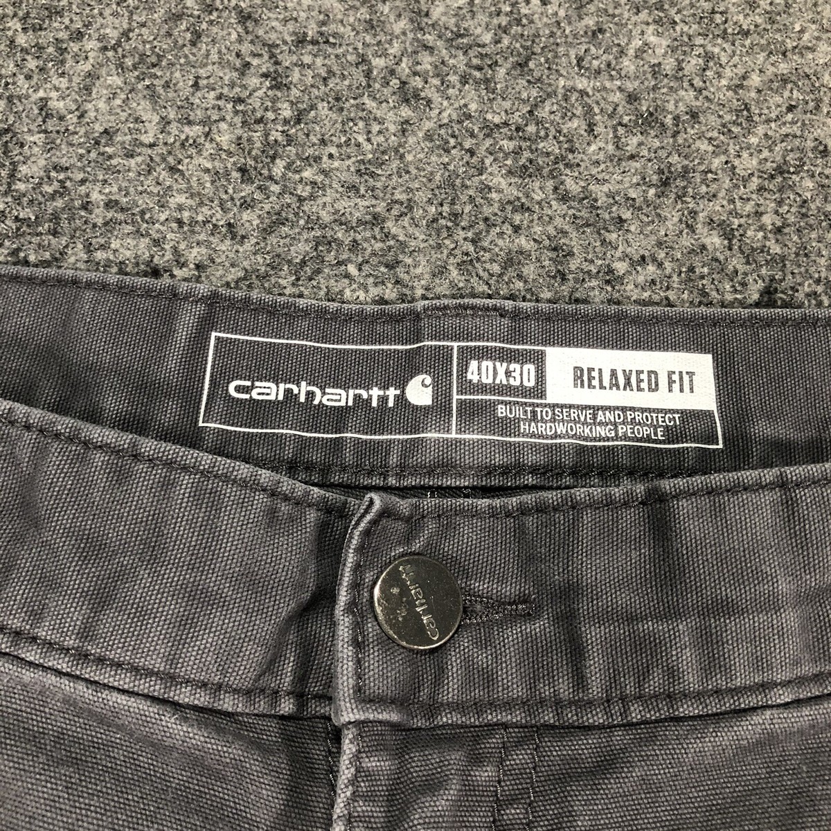 Carhartt 102517 Rugged Flex Relaxed Fit Duck Canvas Work Pant Gray