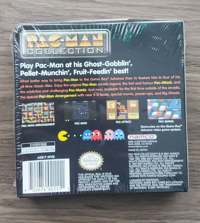 Pac-Man Collection Nintendo Game Boy Advance 2001 Box Is