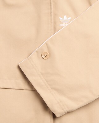adidas Originals Retro Logo Twill Coat Oversize Trench Long