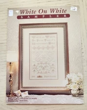 Needle's Work White on White Sampler Cross Stitch & Hardanger Pattern 