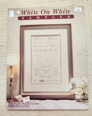 Needle's Work White on White Sampler Cross Stitch & Hardanger Pattern 