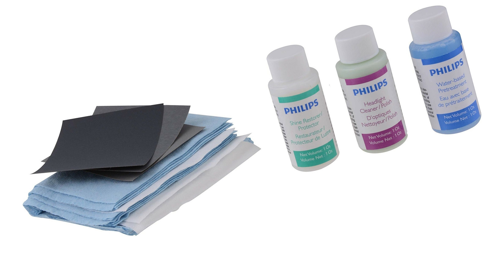 Philips Headlight Restoration Kit with UV protection Complete Kit to