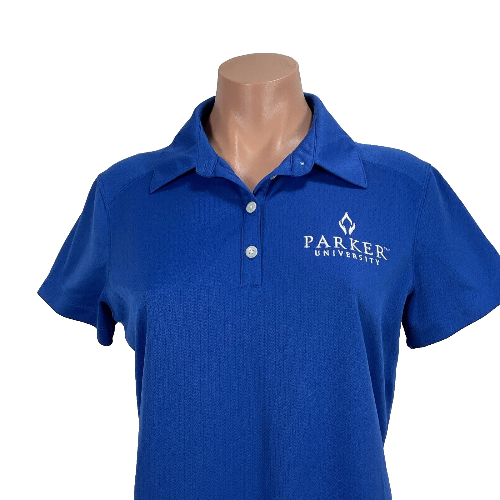 Nike Golf Dri-Fit Polo Shirt Womens M Parker University Bright Blue