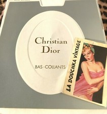CHRISTIAN DIOR 1960s STOCKINGS SILKY SHEER NUDE 12D NYLON MADE IN FRANCE NEW 8