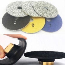 5" Diamond pad 3 step 24+ flexible rubber backing stone marble concrete grinder