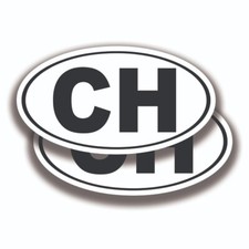 CH INITIALS STICKERS 2 Decals Bogo Car Truck Bumper Window