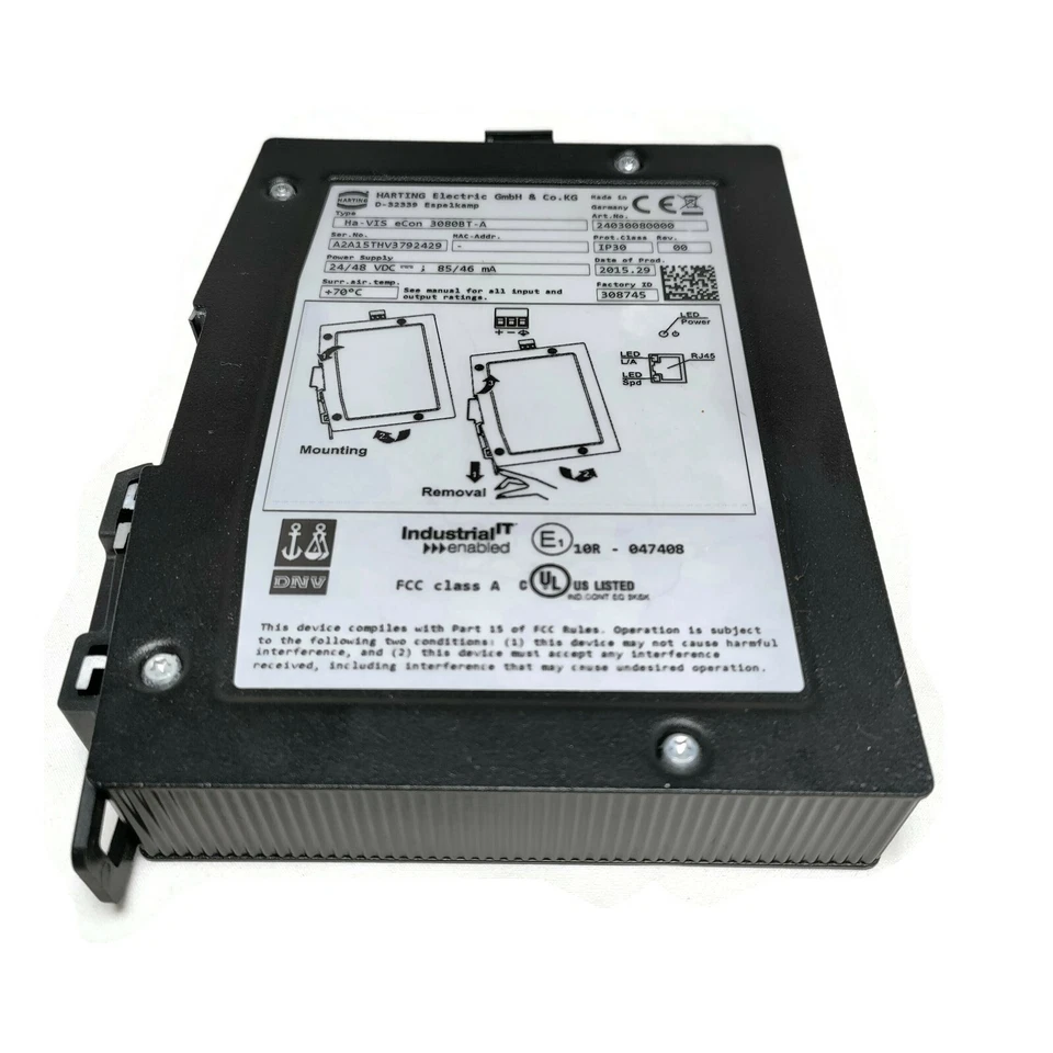 Harting Ha-VIS eCon 3080BT-A. PN: 24030080000. Fast Ethernet Switch - Image 2 of 4