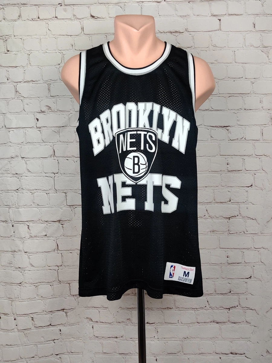 Brooklyn Nets basketball Jersey Mitchell u0026 Ness NBA Shirt Black 2014 Mens  Vest M | eBay
