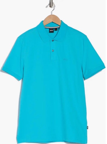 Hugo Boss Polo Shirt B-Pallas 50476982 Open Blue XXL $98 New Embroidered 2XL - Picture 3 of 6