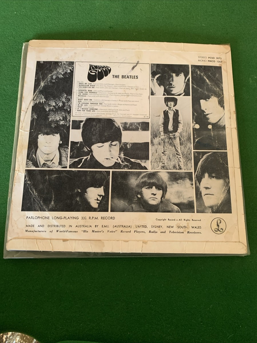 THE BEATLES RUBBER SOUL VINYL LP 1965 ORIGINAL AUSTRALIAN MONO