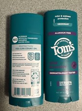 TWO Tom s Of Maine Wild Lavender Aluminum Free Deodorant 3.25 oz / 92 g New