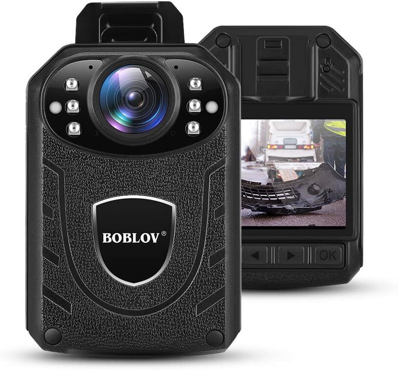 BOBLOV KJ21 1296P Body Wearable Audio Camera Full HD 256GB Police