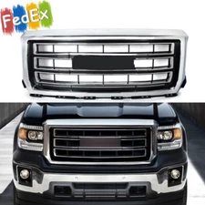 For GMC Sierra 1500 2014-15 SLT Style Chrome Front Grille Upper Grill Assembly