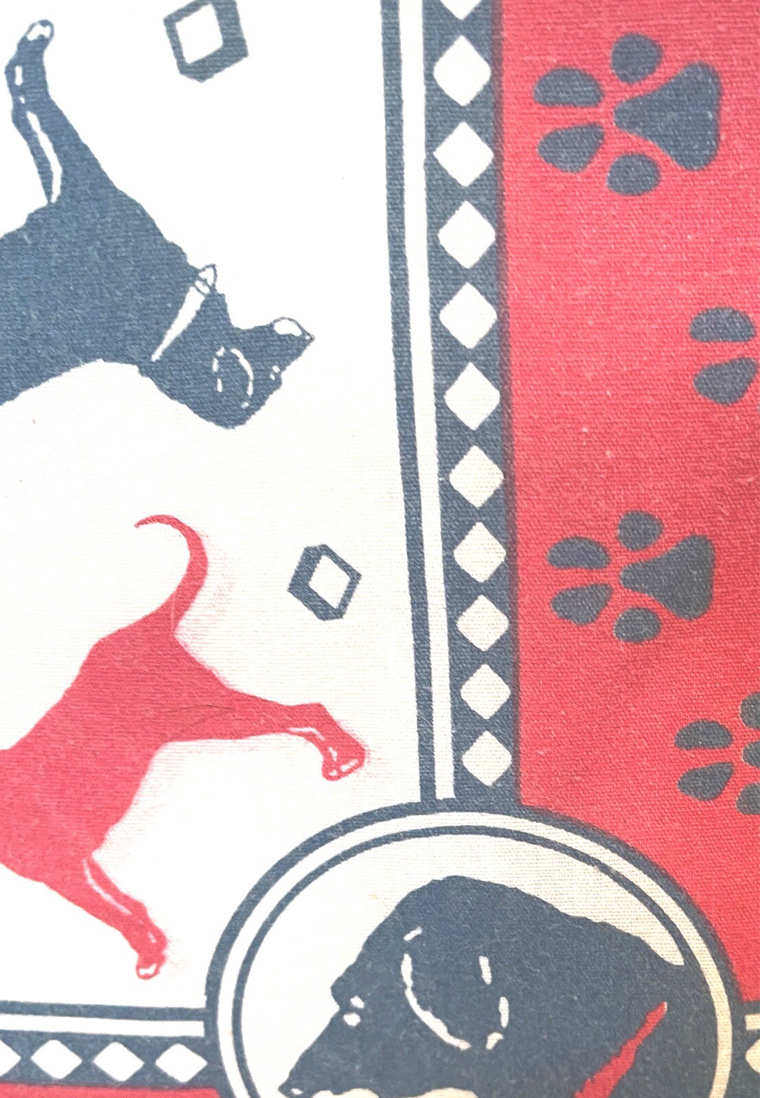 VTG Black Dog Martha’s Vineyard Lot’s O’ Dogs Scarf 2… Gem