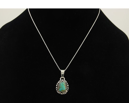 Navajo Halskette 925 Silber Natur Türkis Künstler signiert C Montoya um 80er Jahre - Bild 4 von 6