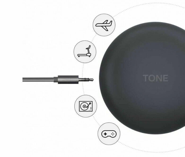 LG Tone Free Tone-TFP9 v5.2 Active Noise Canceling Plug/Wireless UV Nano / Black - Image 3 of 4