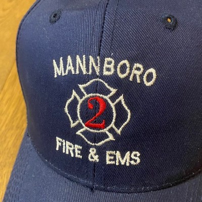 HeadToToe Cap Unisex One Size Navy Mannboro Fire & EMS Embroidered 2 Snapback