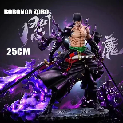 #ad One Piece Zoro Anime Figure 25cm Roronoa Action Figurine PVC Model Toy Gift Box $44.99