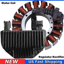 12V Magneto Stator Coil & Voltage Regulator Rectifier For Harley Dyna 2008-2016