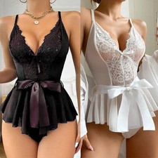 Sexy See Through Lingerie Woman Lace Transparent Underwear Fairy Bra Kits...