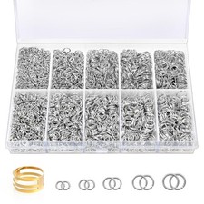 4600 Pcs Jump Rings for Jewelry Making Kit Gold Silver, Open 4600Pcs Silver