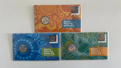 #ad 2025 PNC $1 Coin Ngana Nyitting The Art of Kevin Bynder Set of 3 different PNCs AU $129.50