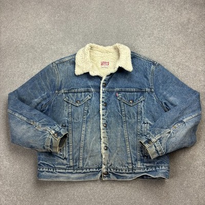 Levis Jeansjacke Erwachsene Large blau Sherpa gefüttert Red Tab Trucker...