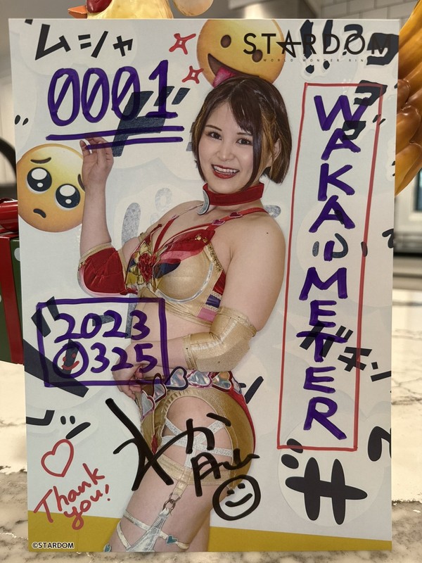 2023 STARDOM Waka Tsukiyama Autographed Portrait NJPW WWE AEW NXT Giulia SLK