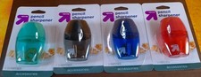 Set Of 4 New Up & Up - Pencil Sharpeners,  1 Hole with Plastic Receptacle