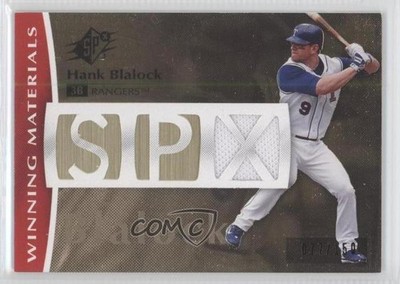2008 SPx Winning Materials SPx Die-Cut 72/150 Hank Blalock #WM-HB 0a7