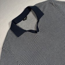 Express Mens XL Navy Blue White Textured Knit...