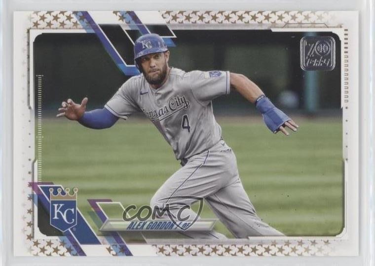 2021 Topps Wal-Mart Gold Stars Alex Gordon #316 0h1