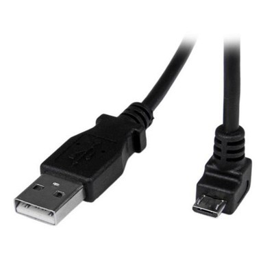 StarTech 2,0 m USB 2.0 A auf Micro USB B Kabel abgewinkelt schwarz Ladekabel