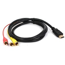 1080P HDMI to 3 RCA AV Converter Cable 1.5M Adapter for TV DVD Laptop Box
