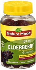 Nature Made Elderberry 100 mg Gummies Raspberry 60 EA