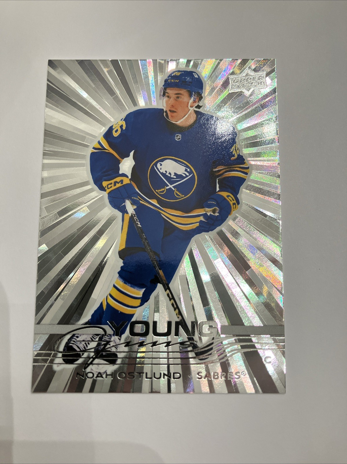 2025-26 Upper Deck Series 1 Young Guns Outburst Young Guns 219 Noah Ostlund
