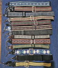 Vintage Retro Adjustable Geometric Multicolor Camera Strap, Good Used Condition