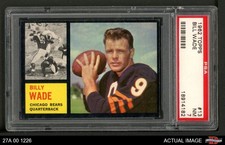 1962 Topps #13 Bill Wade Bears Vanderbilt PSA 7 - NM