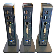 Lot of 3 Plugable UD-3900 USB 3.0 Universal Laptop Docking Stations  Dual Monitor