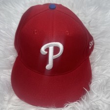 Philadelphia Phillies Hat Men Red New Era CoolBase Cap MLB USA Made Fitted 7.5