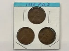 1935 P-D-S 3 Coin Lincoln Set Good Details