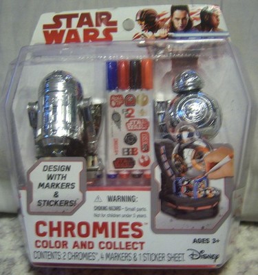 NEW Star Wars CREATE-YOUR-OWN CHROMIES R2-D2 & BB-8  7pc Set w/ stickers Disney