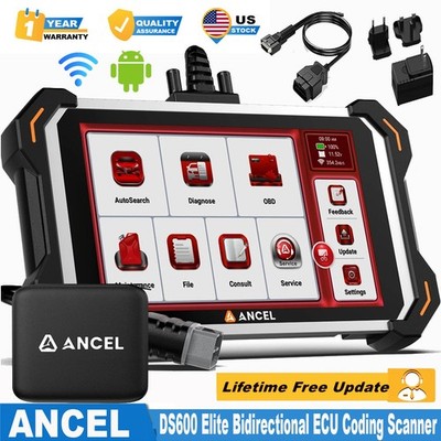 ANCEL DS600 Elite Full System Diagnostic Tool with Active Test CANFD DOIP Free U