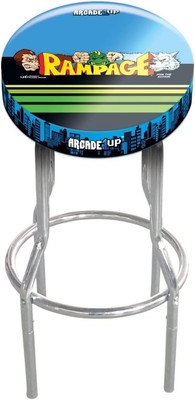 ARCADE1UP Stool Adjustable Height 21.5 inches to 29.5 (Rampage) Rampage 