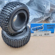 6 Sets Ofna X-Pattern Tires For 1/8 Buggy 81011 New in Bag with inserts