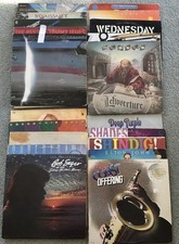 please read 1 Lot of 20 CLASSIC ROCK 70s/80s RECORDS - poor, non-playable