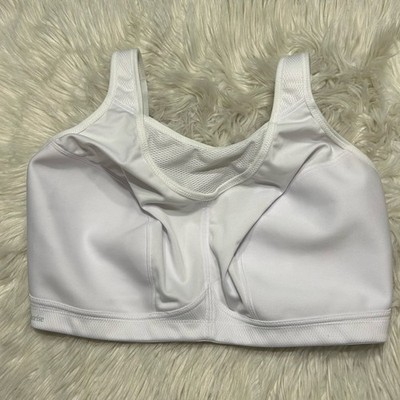 Glamorise Sports Bra 40H White Full Figure No Bounce Camisole 1066 Wireless