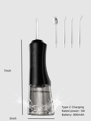 Electric Water Flosser Oral Irrigator IPX7 Waterproof Dental Teeth Cleaner Porta
