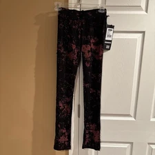 NWT Punk Rave Womens Small Dieselpunk Goth Grunge Leggings Black Red Cross Torn