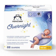 Amazon Brand - Overnight Diapers, Size 3, 88 Count 0.43 per diaper